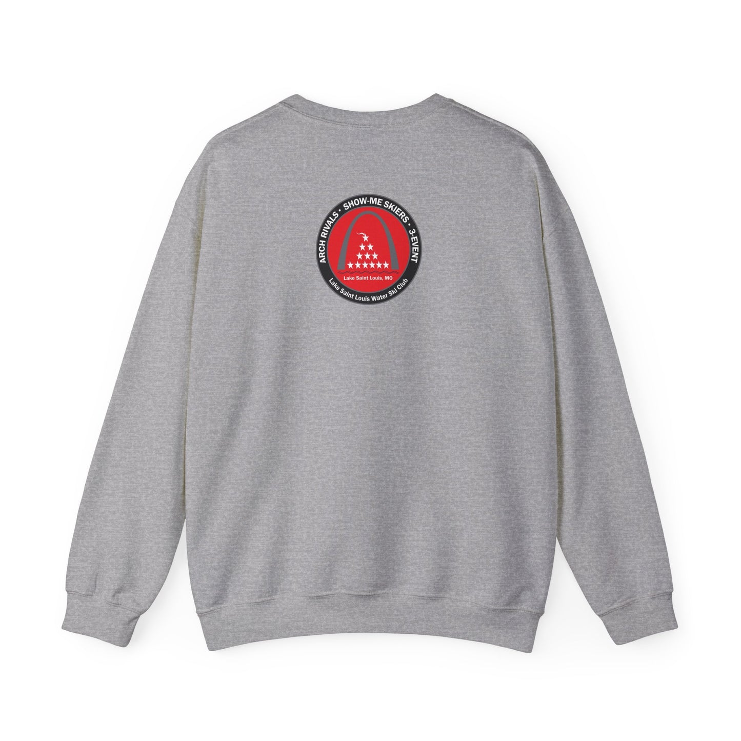 50th Anniversary Lake Saint Louis Ski Club Large Logo Crewneck Sweatshirt - Unisex Heavy Blend
