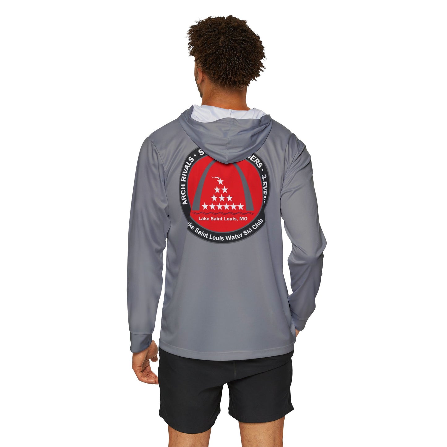 50th Anniversary Lake Saint Louis Waterski Gray Sports UPF +50 Hoodie