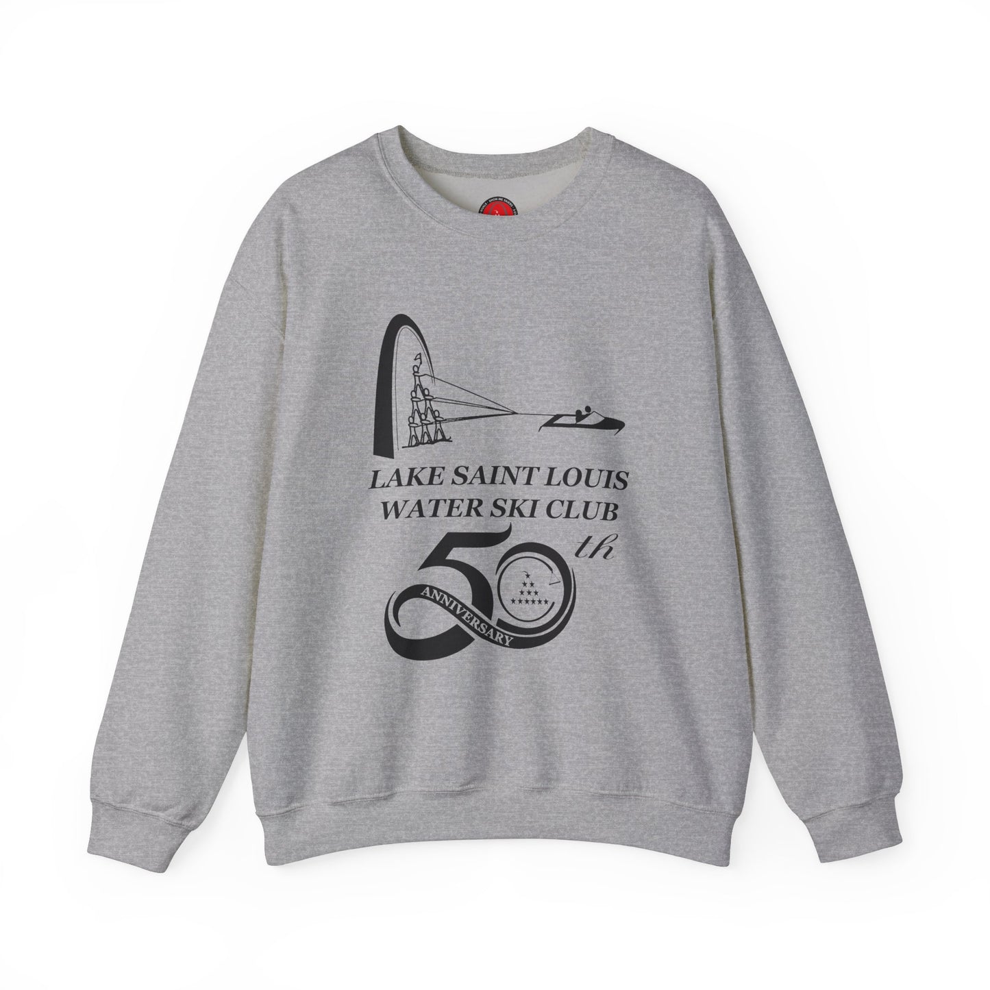 50th Anniversary Lake Saint Louis Ski Club Large Logo Crewneck Sweatshirt - Unisex Heavy Blend