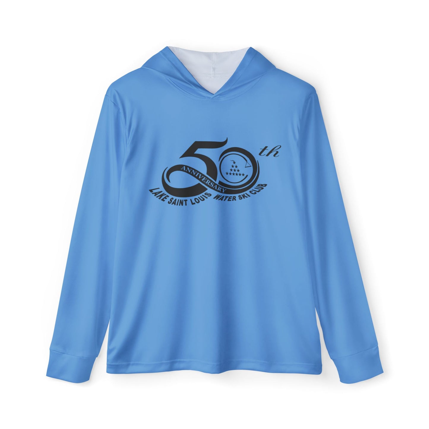 50th Anniversary Lake Saint Louis Waterski Light Blue Sports UPF +50 Hoodie