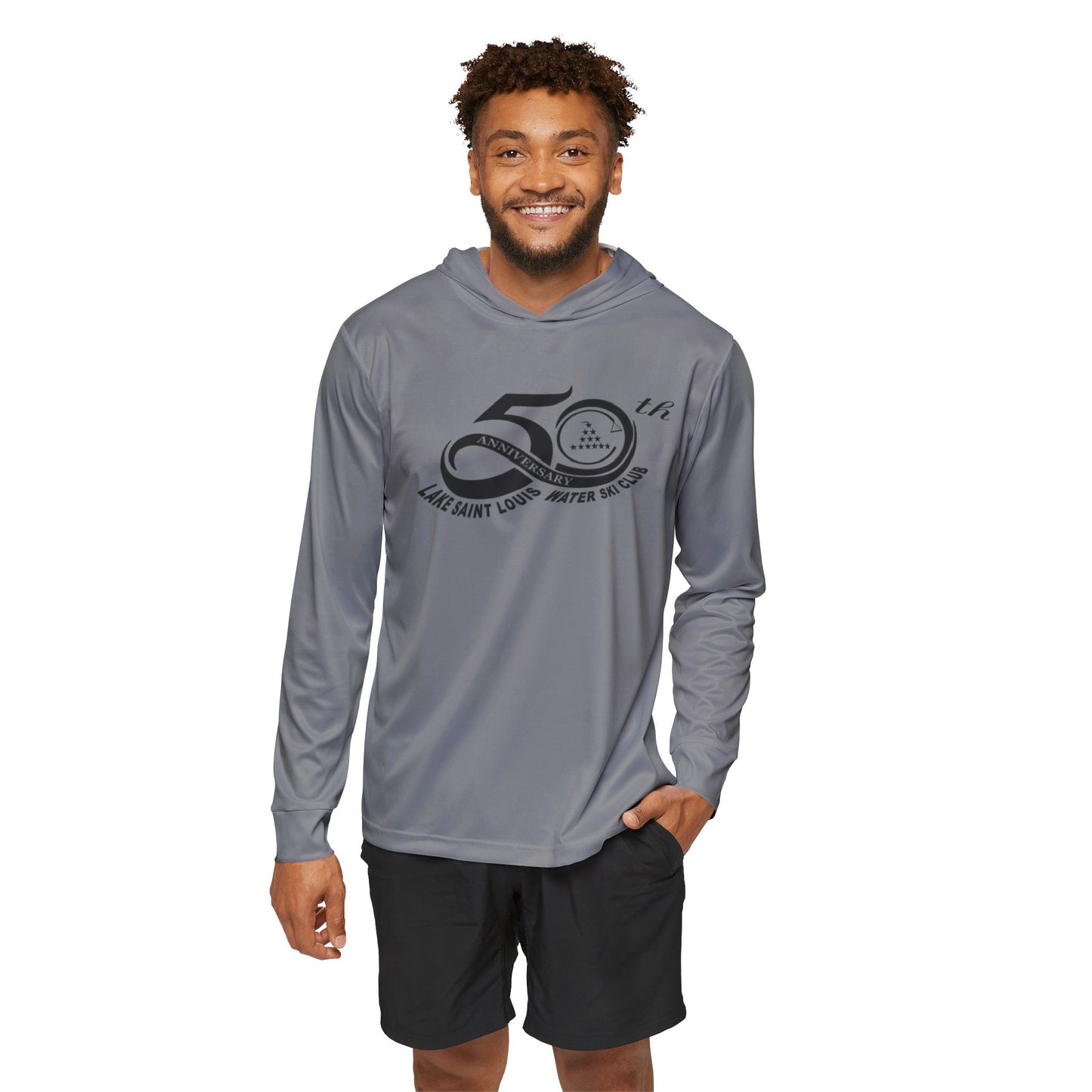 50th Anniversary Lake Saint Louis Waterski Gray Sports UPF +50 Hoodie