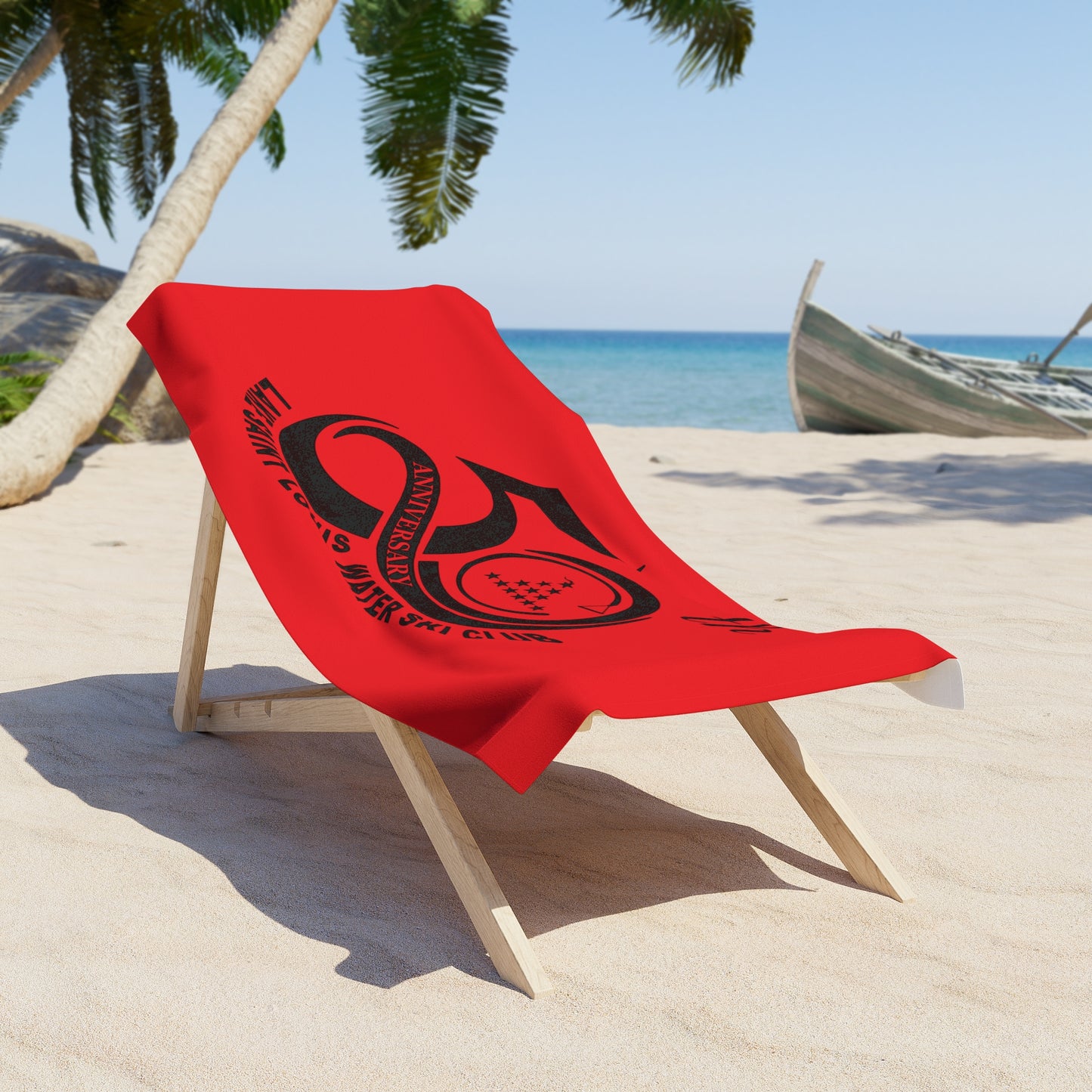50th Anniversary Lake Saint Louis Water Ski Club Beach Towel | Perfect for Summer Celebrations and Water Sports Lovers