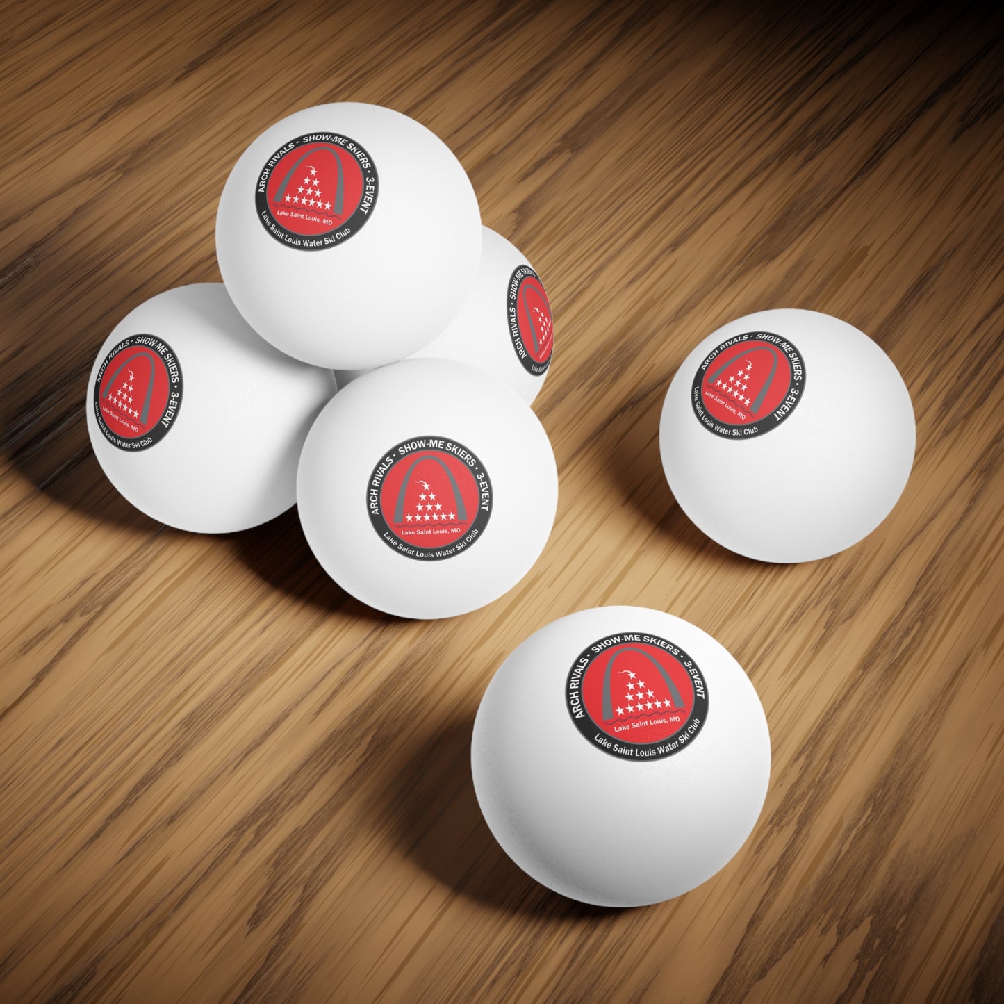 Custom Lake Saint Louis Ski Club Ping Pong Balls - 6 Pack