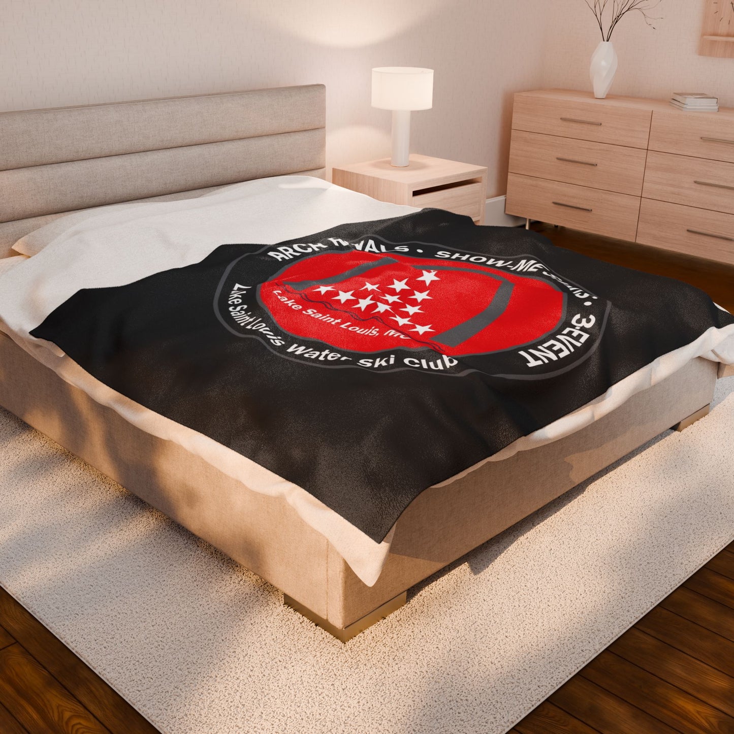 Plush Blanket - Lake St Louis Water Ski Club Design