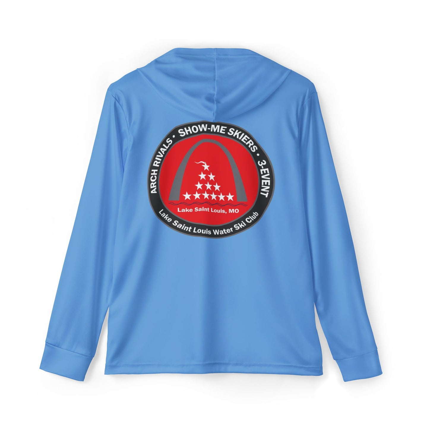 50th Anniversary Lake Saint Louis Waterski Light Blue Sports UPF +50 Hoodie