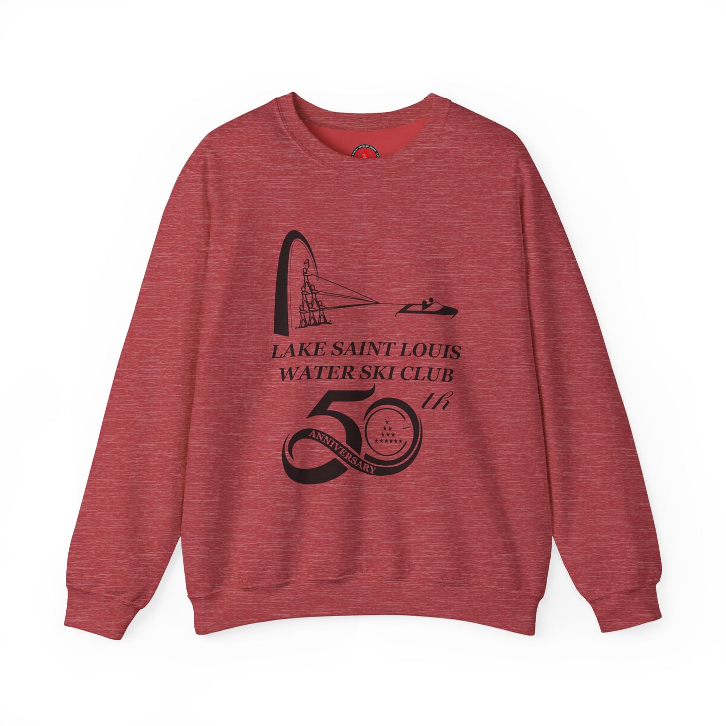 50th Anniversary Lake Saint Louis Ski Club Large Logo Crewneck Sweatshirt - Unisex Heavy Blend