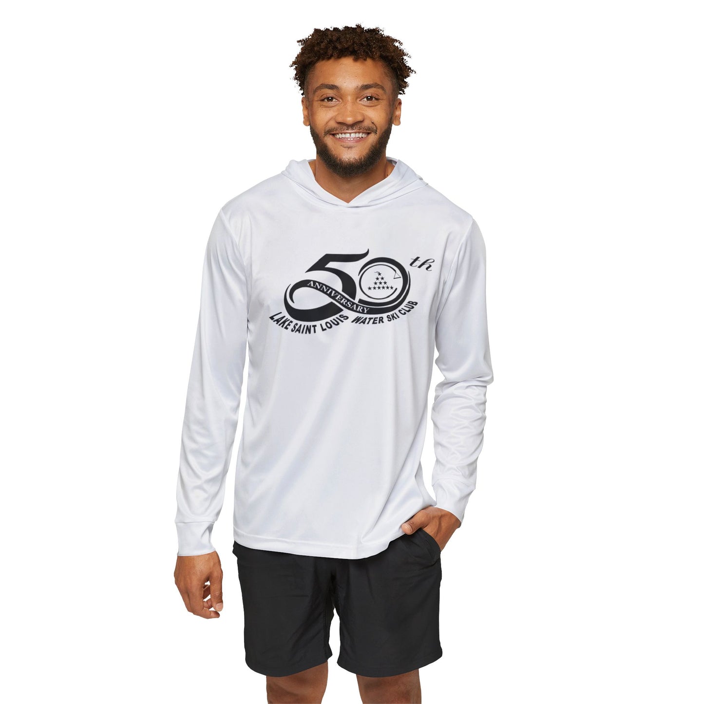 50th Anniversary Lake Saint Louis Waterski White Sports UPF +50 Hoodie